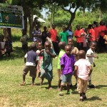 Ugandan Children playing in a field